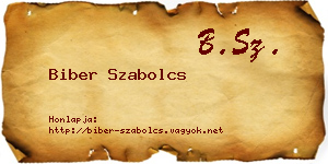 Biber Szabolcs névjegykártya